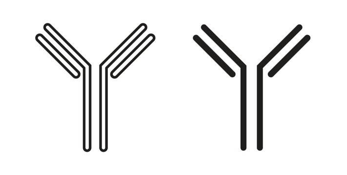 Antibody icons pack. icon for web design isolated on white background