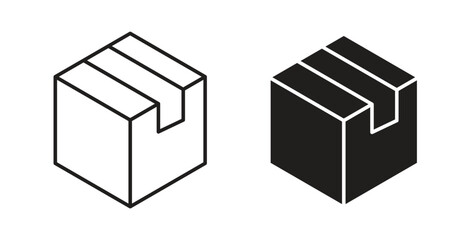 Box icons pack. icon for web design isolated on white background