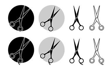 Set of Barber and Hairdresser Scissors logo. Scissors icon.