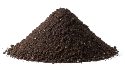 Pile of Soil Isolated on White Background