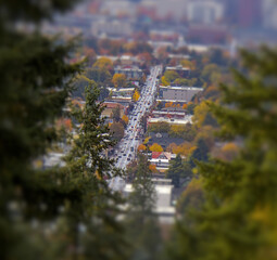 Portland tilt-shift cityscape