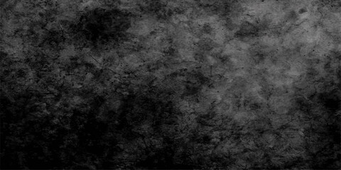 Obraz premium Dark grunge texture background featuring an old, distressed black and white vintage wall surface