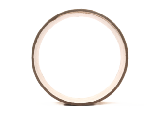 Cardboard roll empty from used adhesive tape isolated on white 