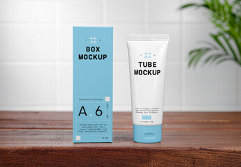 Cosmetic Tube Set Mockup