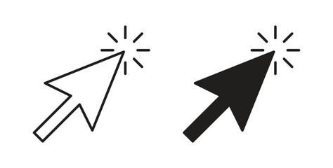 Click icons pack. icon for web design isolated on white background