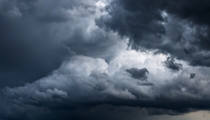 Obraz premium Dark Sky During Thunderstorm Or Dark Clouds Background