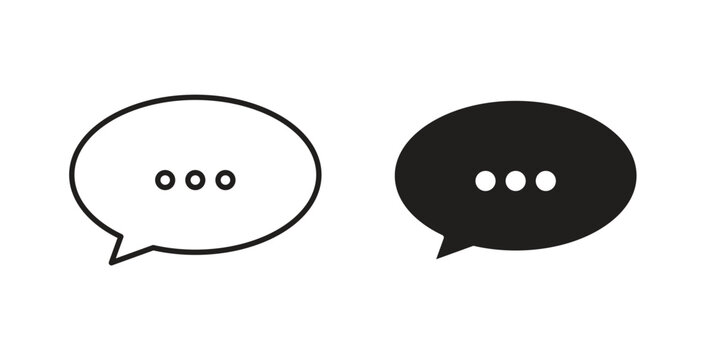 Comments icons pack. icon for web design isolated on white background