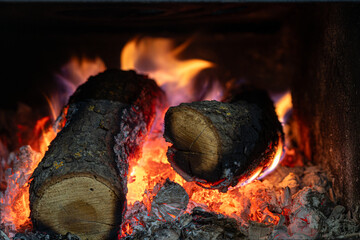 wood fire that warms with its warm flame