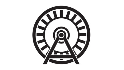 Ferris Wheel Silhouette: A striking silhouette of a Ferris wheel, with its intricate design and iconic shape, evokes a sense of nostalgia and the thrill of amusement. 