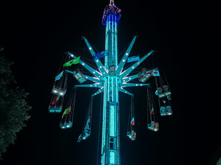 The Sky Tower in Cortona is a 40-metre-high panoramic ride in Piazza Garibaldi that lifts visitors above the town, offering sweeping views over Cortona and the Valdichiana, especially magical at night