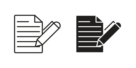 Exam icons pack. icon for web design isolated on white background