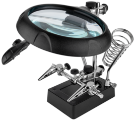 Desk magnifying glass for soldering
