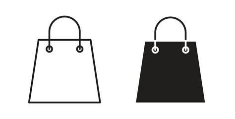 Gift bag icons pack. icon for web design isolated on white background