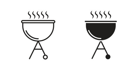 Grill icons pack. icon for web design isolated on white background