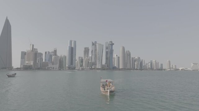 Doha Qatar drone shot 