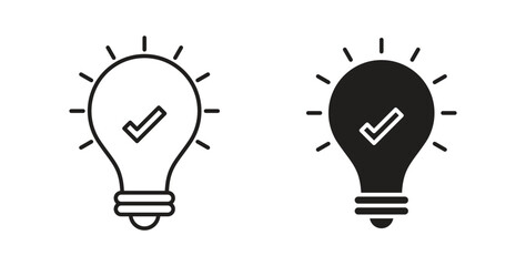 Idea icons pack. icon for web design isolated on white background