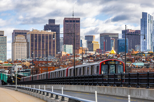 Boston Skyline and Charles River View from Longfellow Bridge