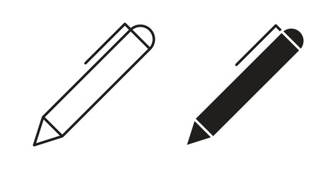 Pen icons pack. icon for web design isolated on white background
