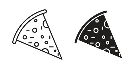 Pizza icons pack. icon for web design isolated on white background