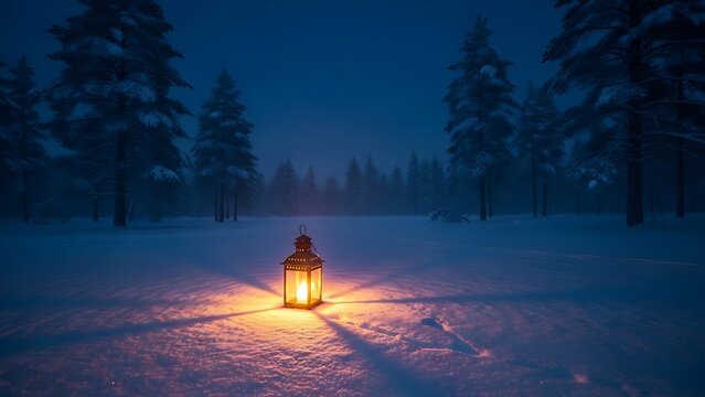 Couple walking in a snowy winter forest landscape - Powered by Adobe