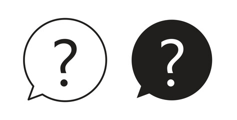 Question mark icons pack. icon for web design isolated on white background