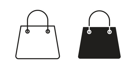 Shopping bag icons pack. icon for web design isolated on white background