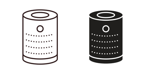 Smart speaker icons pack. icon for web design isolated on white background