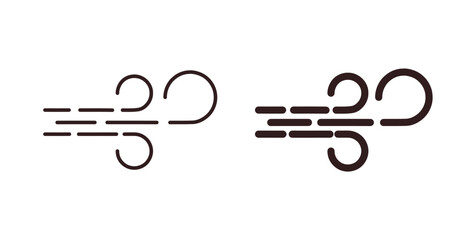 Windy icons pack. icon for web design isolated on white background