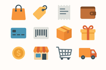 Gift coin credit box tag icon delivery vector wallet minimal icons shopping