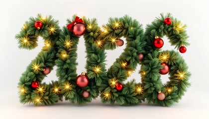 Holiday 2026 Wreath Numbers with Ornaments