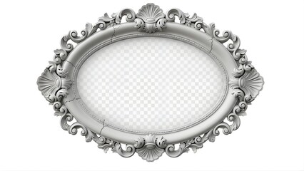 round frame on white background