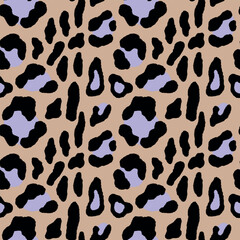 Abstract modern leopard seamless pattern. Animals fashion trendy background. Color decorative vector illustration for print, fabric, textile. Modern ornament of stylized skin.