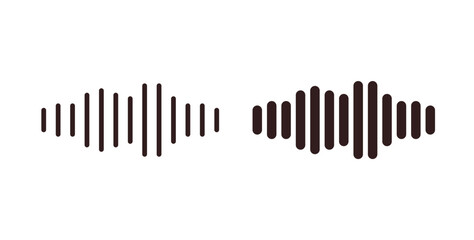 Audio icons design is in black and white, line stock illustration