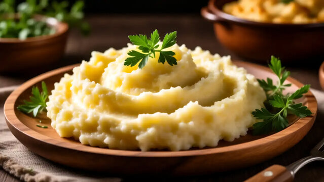 Kartoffelp&uuml;ree, gekochte Kartoffel, transparentes Hintergrundbild.