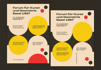 Minimalist Abstract Circle Poster Layout