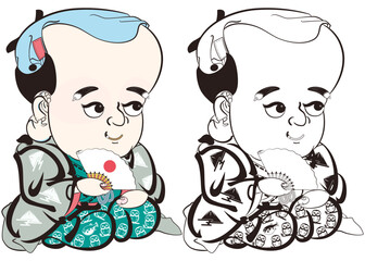 浮世絵　人物イメージイラスト1