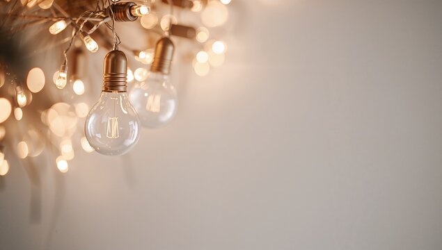 String lights illuminate a warm, inviting backdrop, creating a soft, celebratory atmosphere for various events - Powered by Adobe