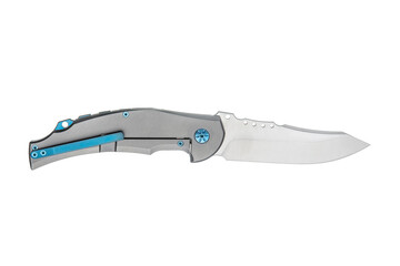 Contemporary Design Blue and Grey Hunting Knife