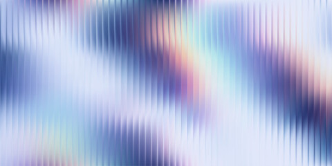 Abstract prismatic glass texture, smooth vertical stripes with diffuse pink purple cyan spectrum and ethereal blur, vector illustration