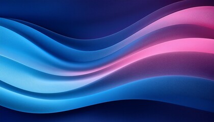 Obraz premium Blue And Pink Gradient Wave Abstract Element Aesthetic Element With Noise Texture