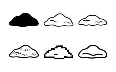 Evolution of cloud icons: pixel, sketch, and solid styles