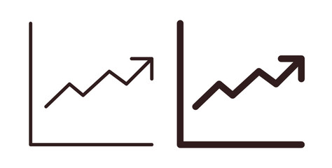 Obraz premium Line chart icons design is in black and white, line stock illustration