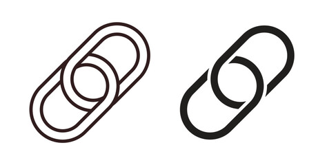 Link icons design is in black and white, line stock illustration