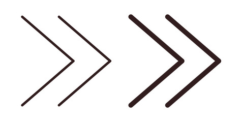 Next arrow icons design is in black and white, line stock illustration