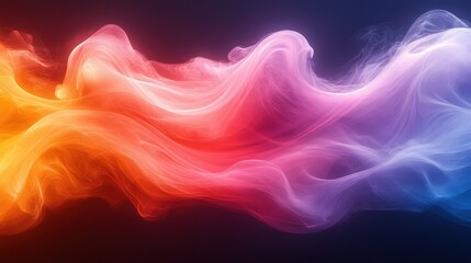 Obraz premium A dynamic abstract composition featuring swirling gradients of pink, orange, and purple against a deep, dark backdrop. This image evokes feelings of energy, creativity, and vibrant color.