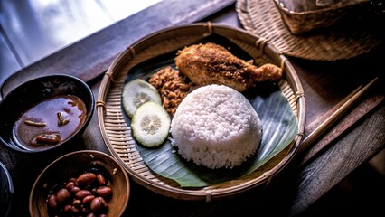 traditional Malaysia nasi lemak, Malaysia food