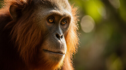 Cute Monkey Portrait in Jungle	