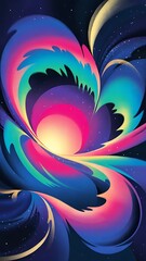 Abstract blurred gradient background in bright colors. Colorful smooth illustration