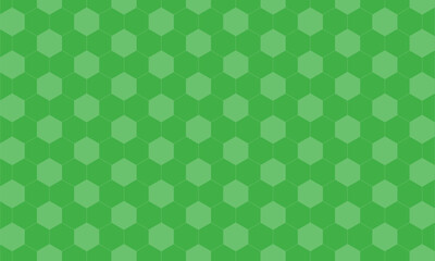 Fondo de fútbol soccer con hexágonos verdes claros sobre un fondo verde oscuro © MariaFernanda