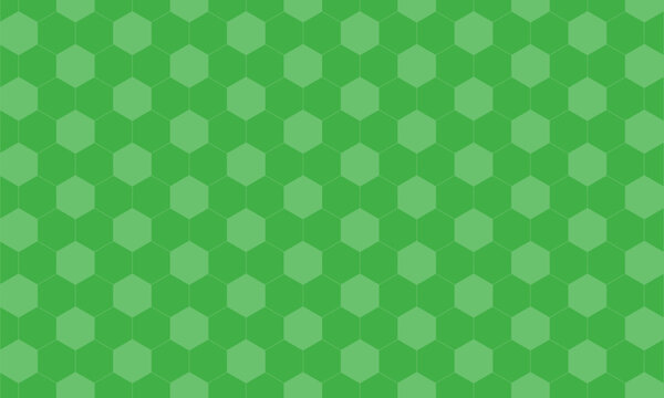 Fondo de f&uacute;tbol soccer con hex&aacute;gonos verdes claros sobre un fondo verde oscuro